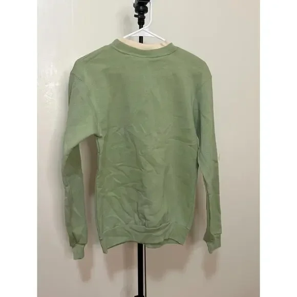 Morning Sun Green Embroidered Crewneck Sweatshirt Women’s Size Small - Picture 5 of 5